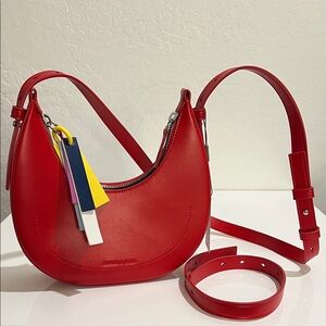 Charles & Keith Carey Crescent bag - Red
